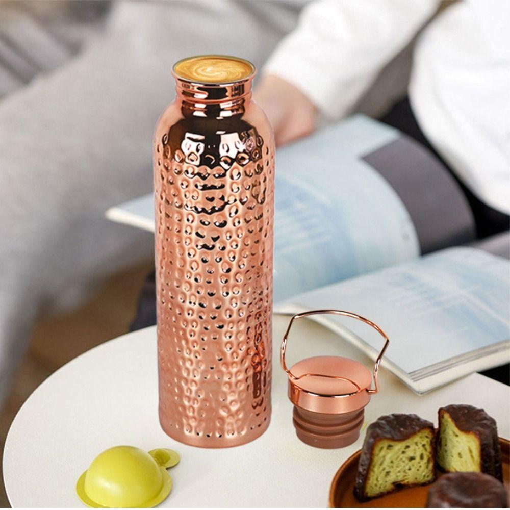 Portable Electroplated Copper Water Bottle 304 Stainless Steel Sports Water Bottle Outdoor Sports