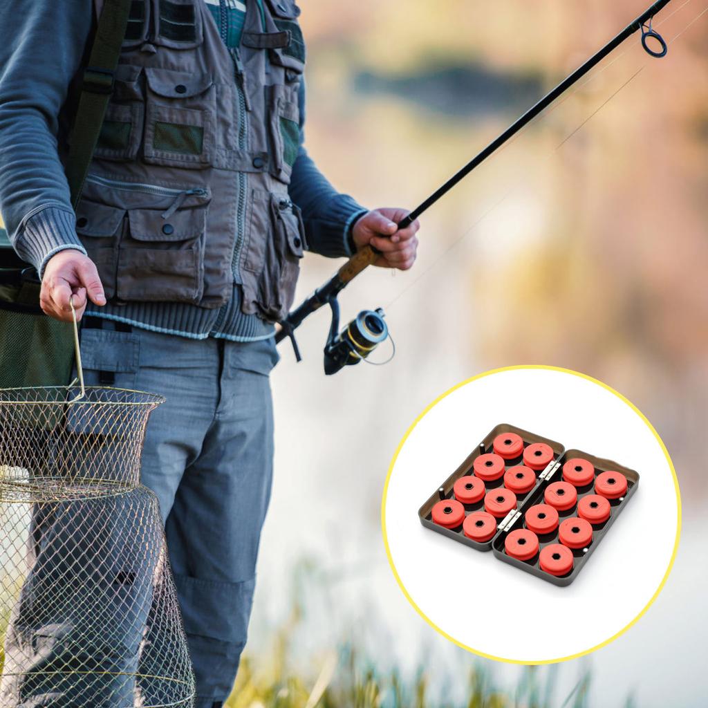 Fishing Line Spool Box 16 Reels Red 8 Reels Transparent Fishing Organizer Tackle Storage