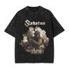 S-Sabatoned Metal Punk Rock Band  Shirt Vintage Washed Style For Men Women Pure Cotton T-Shirts Tee Clothing