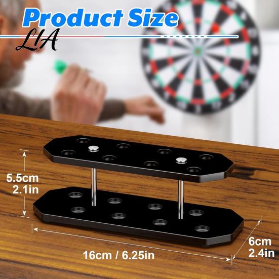 Dart Enthusiast Gift Acrylic Display Stand, 8 Caapcity Oblique Design Organizer, Space Rack for Bar Saving Desktop Storage Game Room And Home Decor