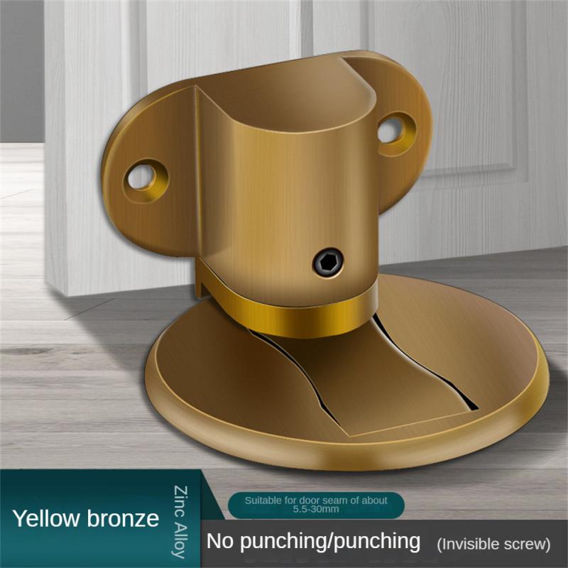 Дверной упор из нержавеющей стали без перфорации, прочный магнитный противоударный дверной упор, невидимый дверной упор для пола в ванной, мебель