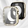 Блестящее стекло+чехол для Apple Watch Case 49мм 46 42 45 41 40 44мм Бриллиантовый бампер+Защита экрана Iwatch Series 11 10 9 8 7 6 5 SE