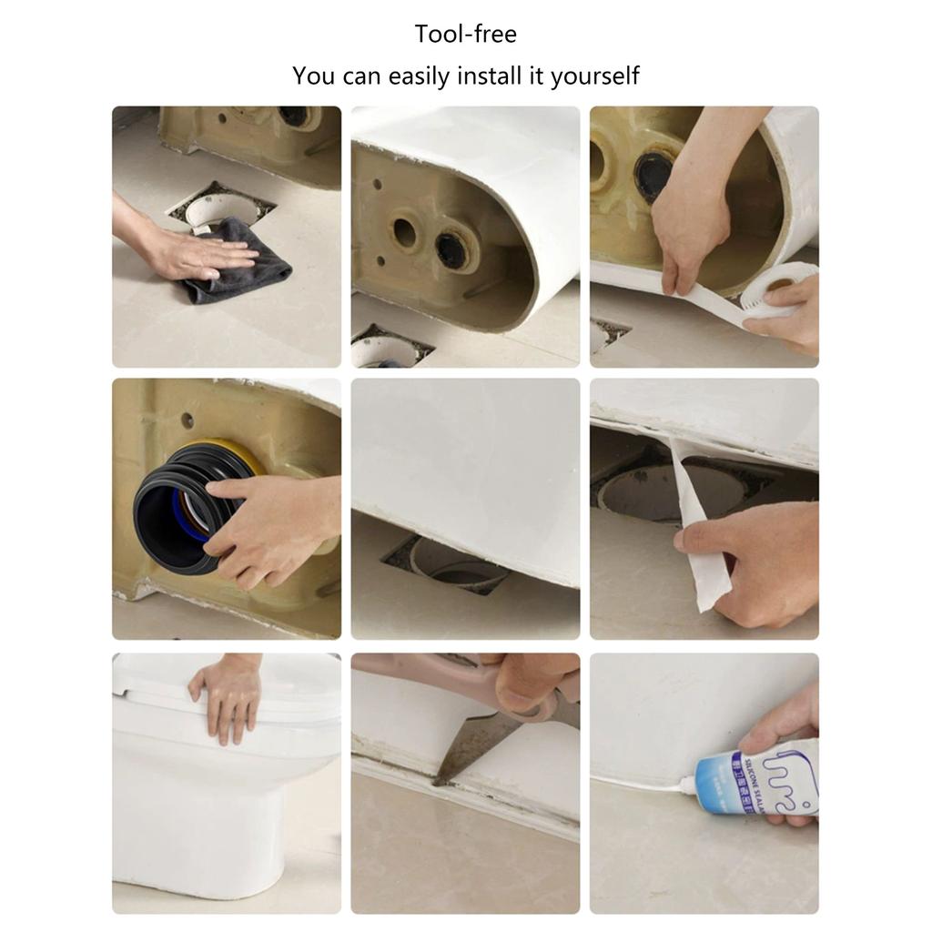 Thicken Toilet Bowl Gasket Flange Rings Floor Outlet Drain Pipe Flange Rings for Isolating Odor LeakProof Enduring