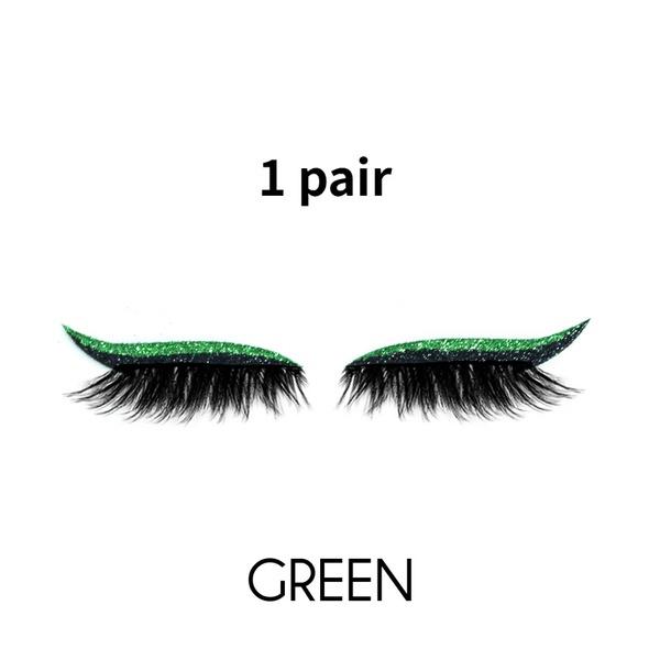 Eyelash Stickers Reusable Glitter Eyeliner False Eyelash Stickers Nightclub Stage Eye Makeup Stickers Lazy Eyeliner False Eyelashes Stickers