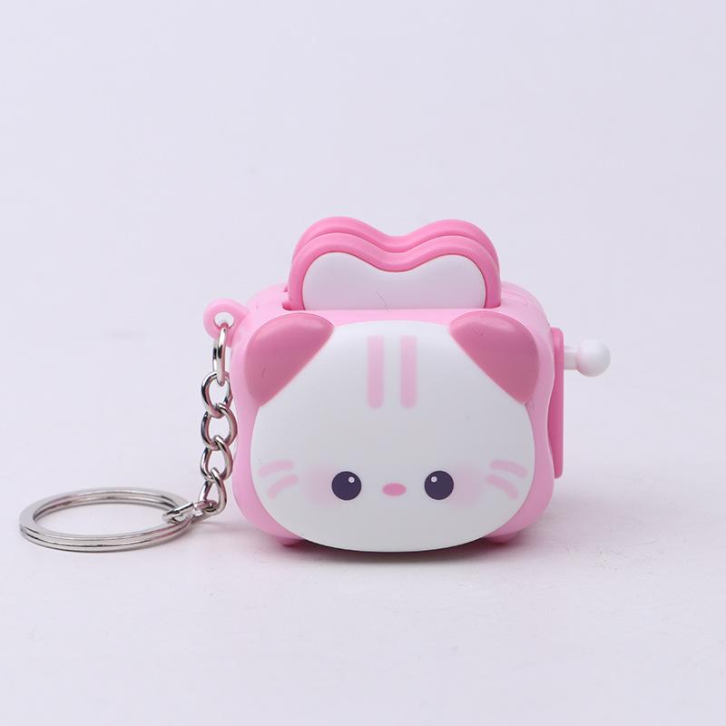 Cute Bread Machine Creative Keychain,Animal Toast Keychain Stress-Relieving Accessory Exquisite Keychain Cartoon Small Gift