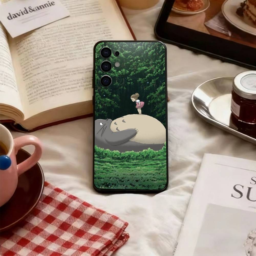 Чехол для телефона Мой сосед Тоторо Мягкий черный Для Samsung S25,S24,S21,S22,S23,S30,Ultra,S20,Plus,Fe,Lite