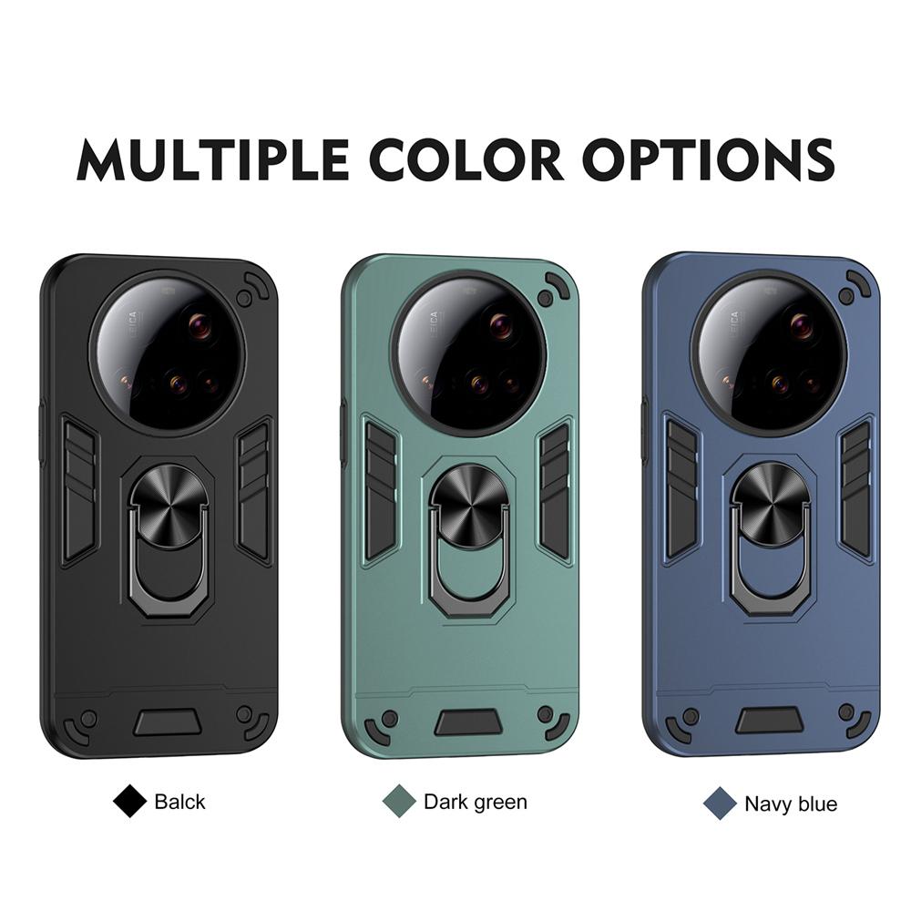 KEYSION Противоударный бронированный чехол для Xiaomi 15 Ultra Soft Silicone + PC Ring Stand Phone Back Cover для Xiaomi 15 Ultra 5G