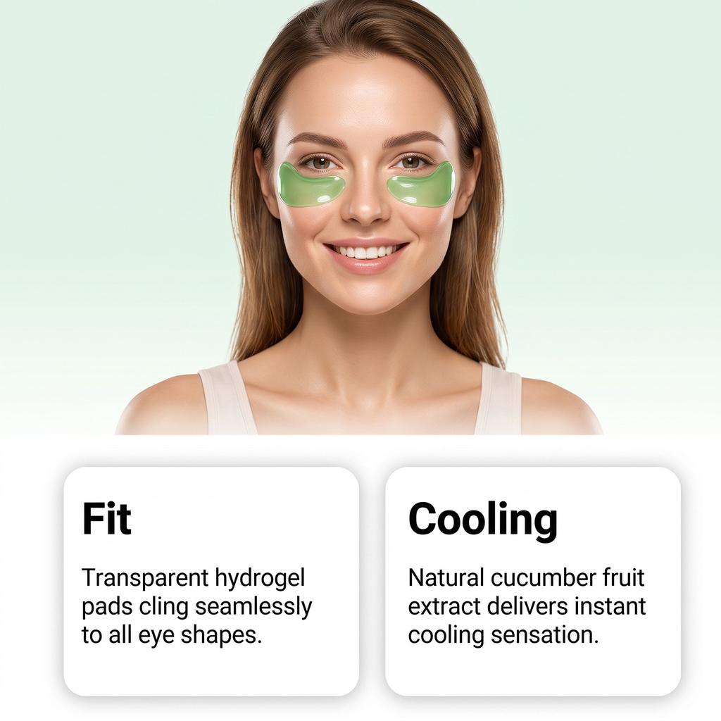 Moisturizing Gel Eye Mask: Lightweight, comfortable, skin-friendly, gentle and moisturizing, cares for the skin around the eyes,