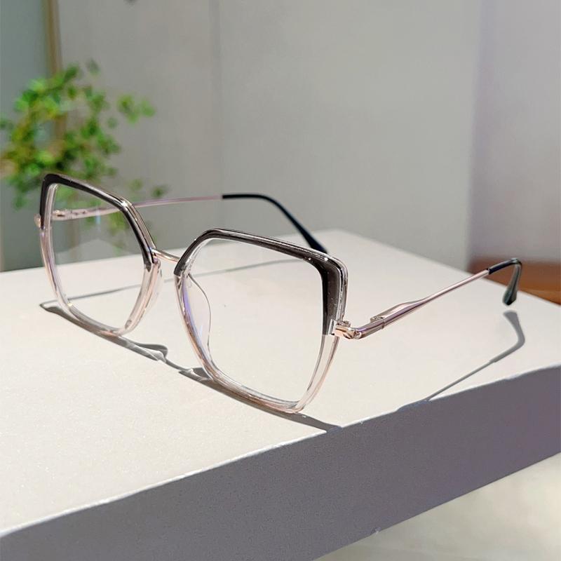 Модные женские очки оверсайз в черной оправе, брендовый дизайн, ретро, металлические, блокирующие синий свет, новые стильные декоративные очки