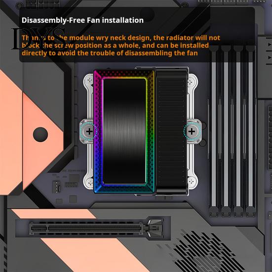 Тихий процессорный кулер для охлаждения LGA 1700/1200/115X AM4/AM5 5V ARGB 4Pin PWM Тихий RGB-кулер Большой воздушный поток Для корпуса компьютера Настольного компьютера Аксессуары для ПК