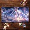 35x60 Crystal Wing Dragon Angel Card Playmat Mouse Pad Stitched with Magic Zones Game Mats for MTG/TCG Battle Mat