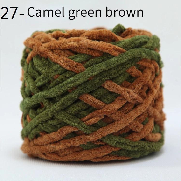 100g/bola chenille tricô fio macio linha tira de gelo fio de algodão fio de lã diy para a mão tricô cachecol grosso