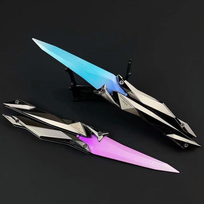 Tactical Shooter Foldable Butterfly Blade 3D Engraved Collectible Weapon Portable Melee Gear For Cosplay/Gaming Accesso