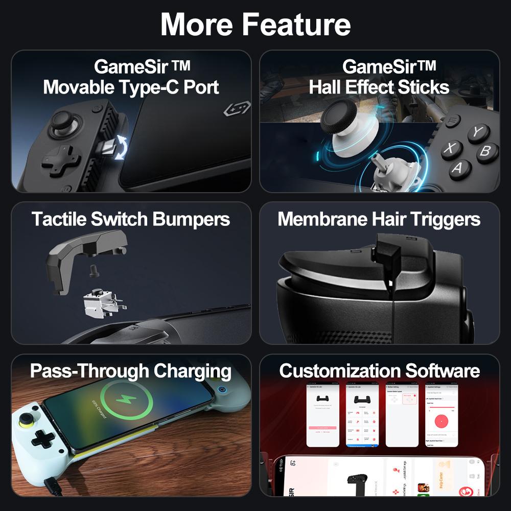 GameSir X5 Lite Mobile Gaming Controller Phone Gamepads for iPhone 17 16 15 Series IOS iPad Mini Y700 Android Tablet Controle 5