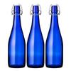Machine Bottle Anchor Top Bottle, 720ml, Blue, Set of 3, Storage, Refillable, Glass Bottle, AT720SWCB3