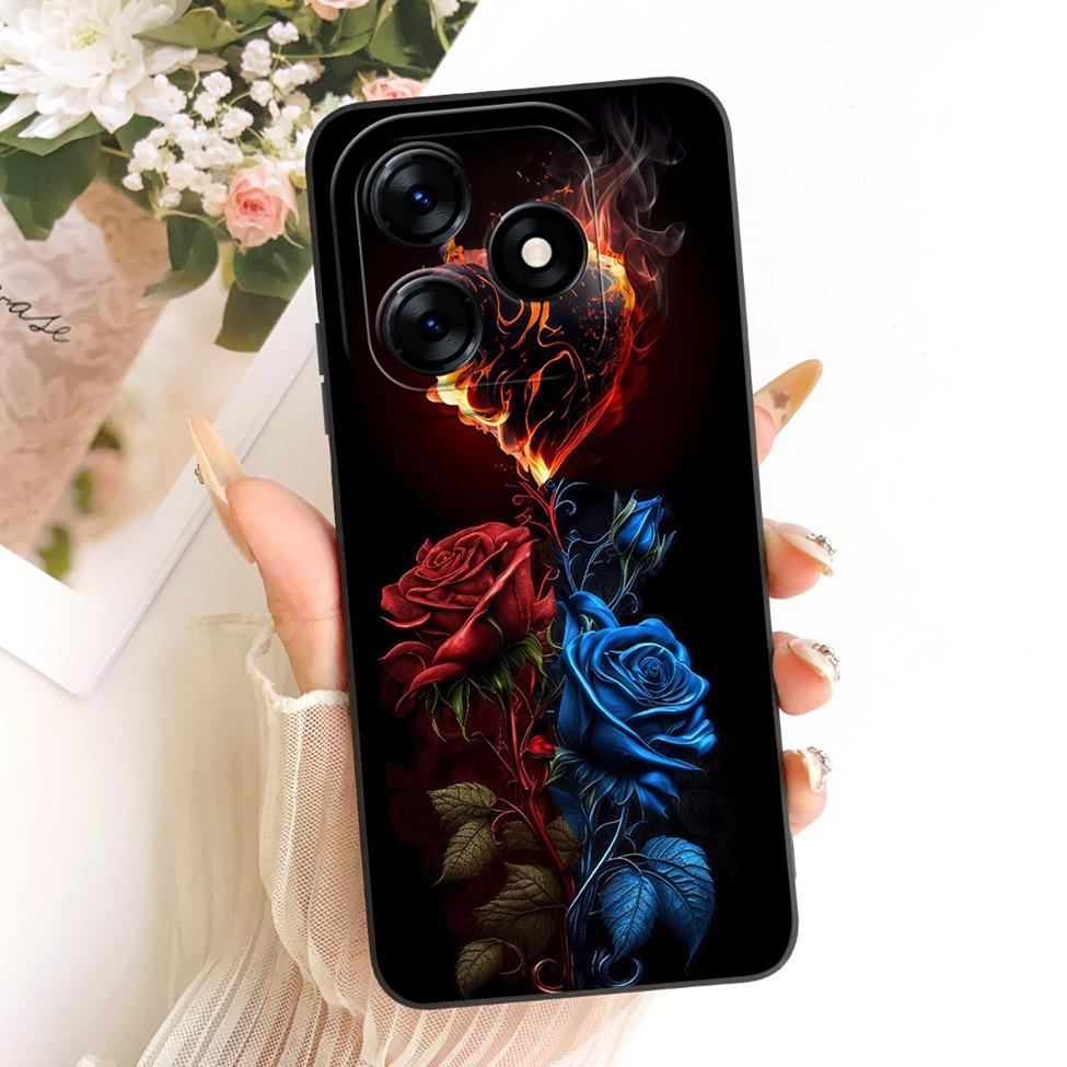 Чехол для Realme C51 RMX3830 Чехол для Realme C53 RMX3760 Крышка Силиконовый Роскошный Модный Мультяшный Забавный 2D Расписной