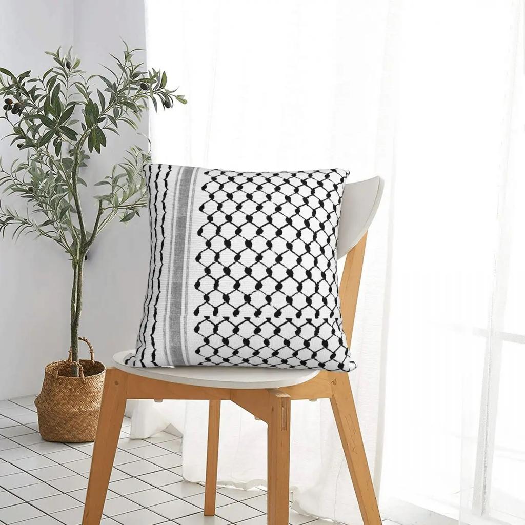 Наволочка с народным узором в палестинском стиле Hatta Kufiya, наволочка с арабским дизайном Keffiyeh, декоративная наволочка для автомобиля