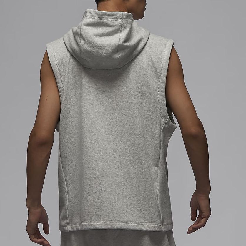 Jordan Dri-FIT однотонная дышащая быстросохнущая трикотажная толстовка без рукавов мужская топы серо-меланжевый DZ0572050