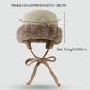 Plush Cycling Bucket Hat Winter Thicken Anti-Cold Ear Protection Fisherman Hats Snow Outdoor Warm Lacing Cap Gifts