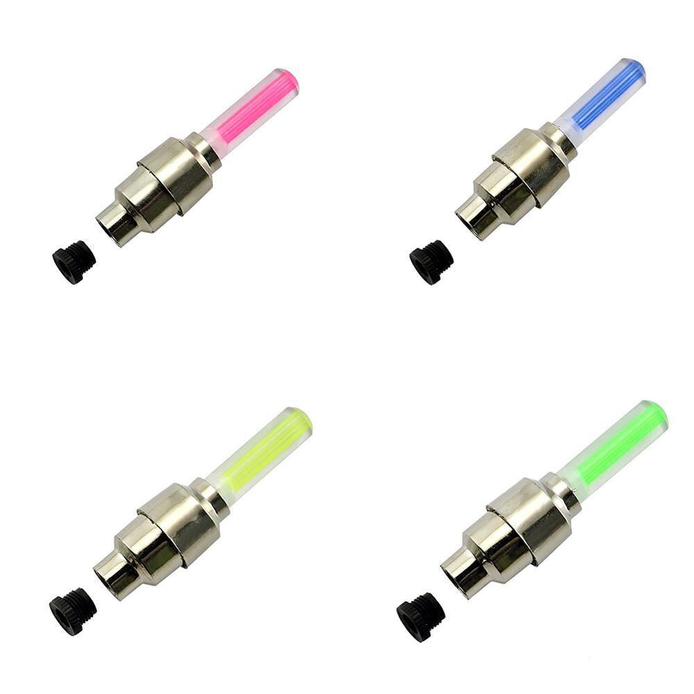 2 шт. красочная вспышка светодиодная лампа для автомобиля, велосипеда, велосипедное колесо, крышка выноса шины, предохранительный клапан, свет для ночной езды