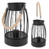 Metal Decorative Lantern Black Lantern Vintage Table Lantern  Home