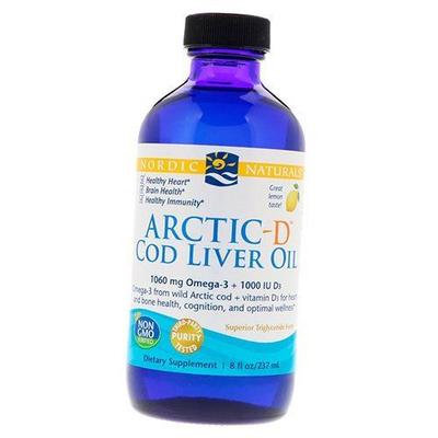 Жир печени трески с Витамином Д, Arctic-D Cod Liver Oil, 237мл Лимон (67352002)