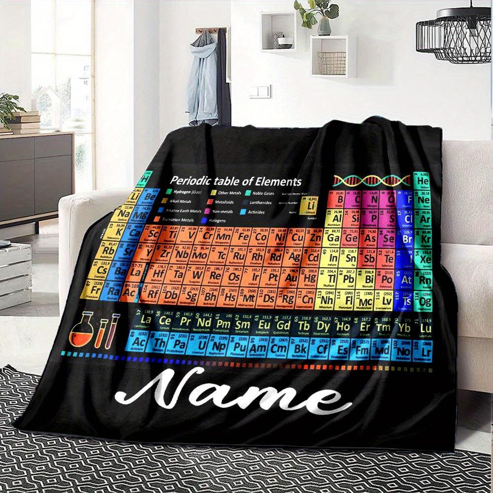 Periodic Table Of Elements Throw Blanket Unique Science Gift For Home Decort59