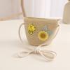 Sweet Kids Sun Straw Hat Sunflower Bee Toddler Outdoor Sun Hat Sun Protection Hat Bag  for Girls