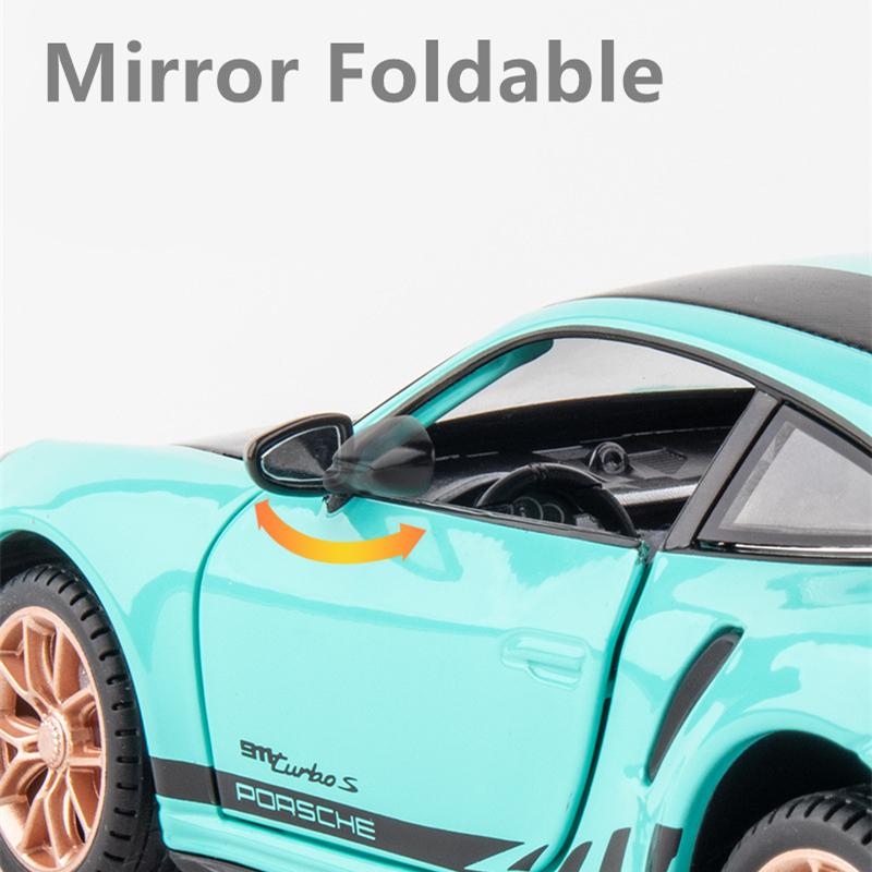 1/24 Porsche 911 TARGA TURBO S Сплав Гоночная Модель Автомобиля Литье под Давлением Симуляция Металлическая Игрушечная Модель Автомобиля Звук Свет Коллекция Подарок