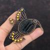 Black Tourmaline Rough Pendant Copper Wire Wrapped Pendant Handmade Bird Pendant Copper Wire Jewelry Gift For Mom Gemstone Pendant For Women