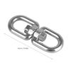 Double Ended Swivel Eye Hook Ring 8 Shape Stainless Steel Shackle Connector Carabiner Wire Rope Lock Chain Connecting Buckle