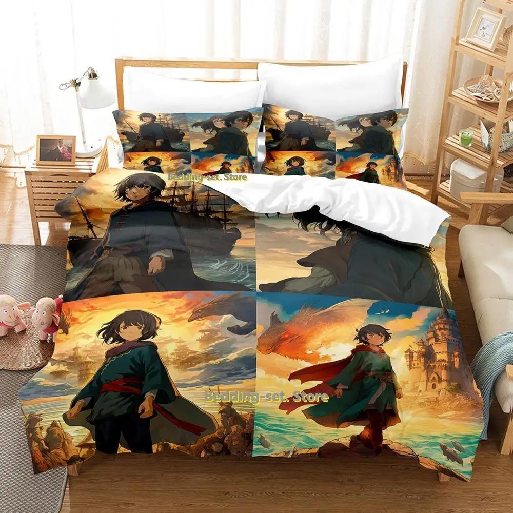 Комплект постельного белья Tales From Earthsea Single Twin Full Queen King Size Bed Set Adult Kids Bedroom Duvetcover Sets Anime Bed Sheet Set