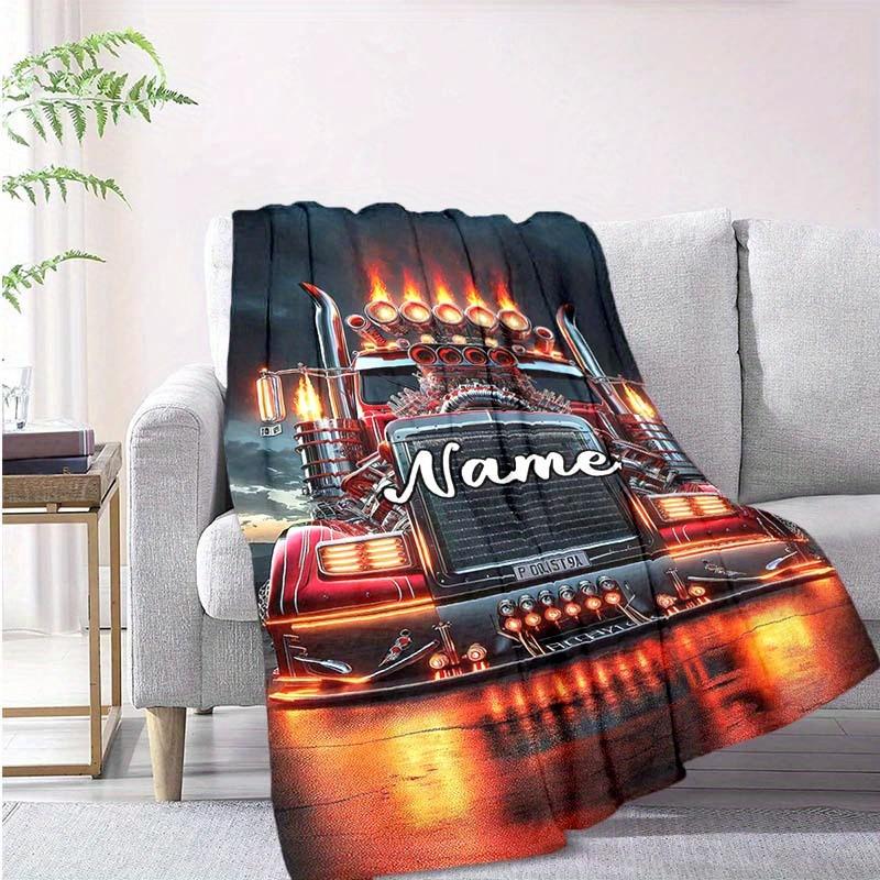 Truck Customize Your Name Blanket Warm Comfortable And Soft Blankets Are Suitable For Home Lunch Break Blanket Office Sofa Sofa Gift To Relatives And