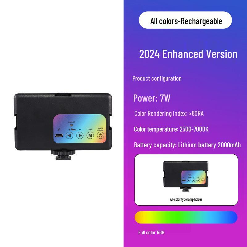 Портативная RGB кольцевая лампа для фотосъемки с регулируемой теплой/холодной настройкой