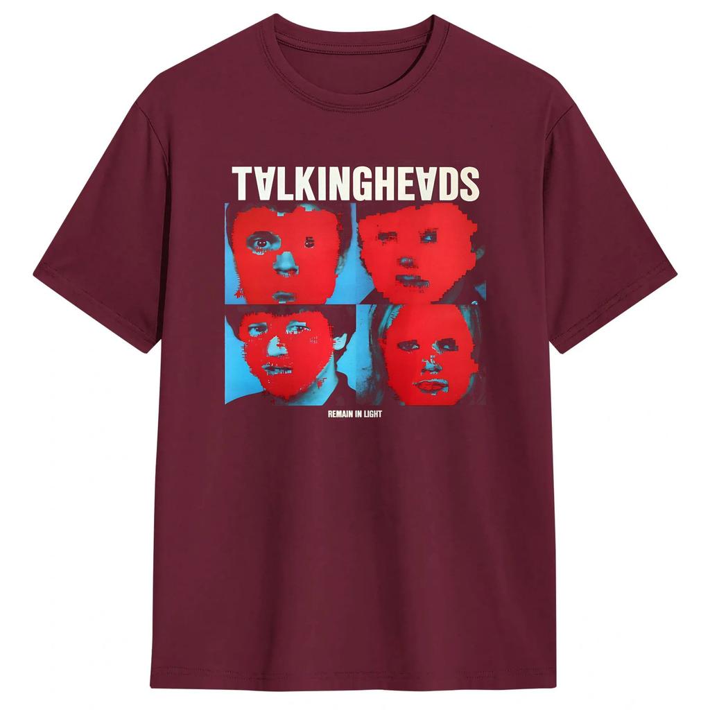 Talking Heads Remain in Light TShirt for Unisex Vintage 100 Cotton Tee Shirt Round Neck Short Sleeve T Shirts Plus Size Clothes
