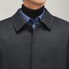 Qipai Men's Pure Wool Business Lapel Overcoat