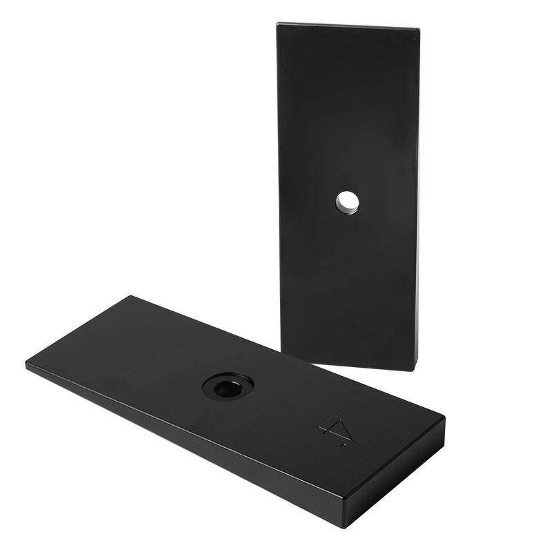 2" Wide 4°Degree Steel Leaf Spring Degree Shims Black silver- Set of 2