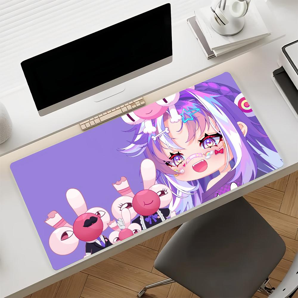 Cute MMichi Mochievee Vtuber Mouse Pad Nonslip Rubber Gamer Balance Computer Mat Decoracion Deskmat Laptop Office Large