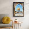 Al-Aqsa Mosque Kaaba Islamic Canvas Poster Watercolors Decorative Painting Modern Pictures Living Room Home Decor Cuadros