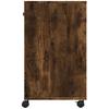 Printer Stand with Casters Smoked Oak 60 x 40 x 68.5 cm