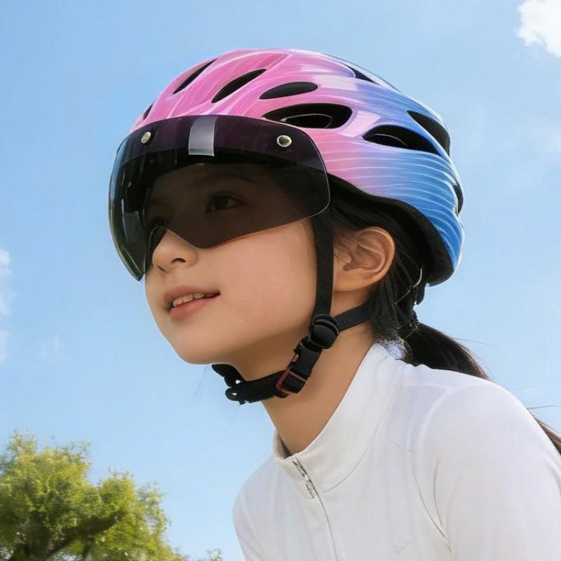 Kids Cycling Helmet With Visor Bike Skateboard Scooter Roller Skating Unisex Safety Gear EPS Foam Lightweight