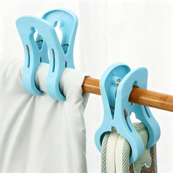 5Pcs Plastic Clothes Pins Windproof Strong Grip Clothes Pegs Heavy Duty Sheets Towels Laundry Clothing Drying Clothespin Clip