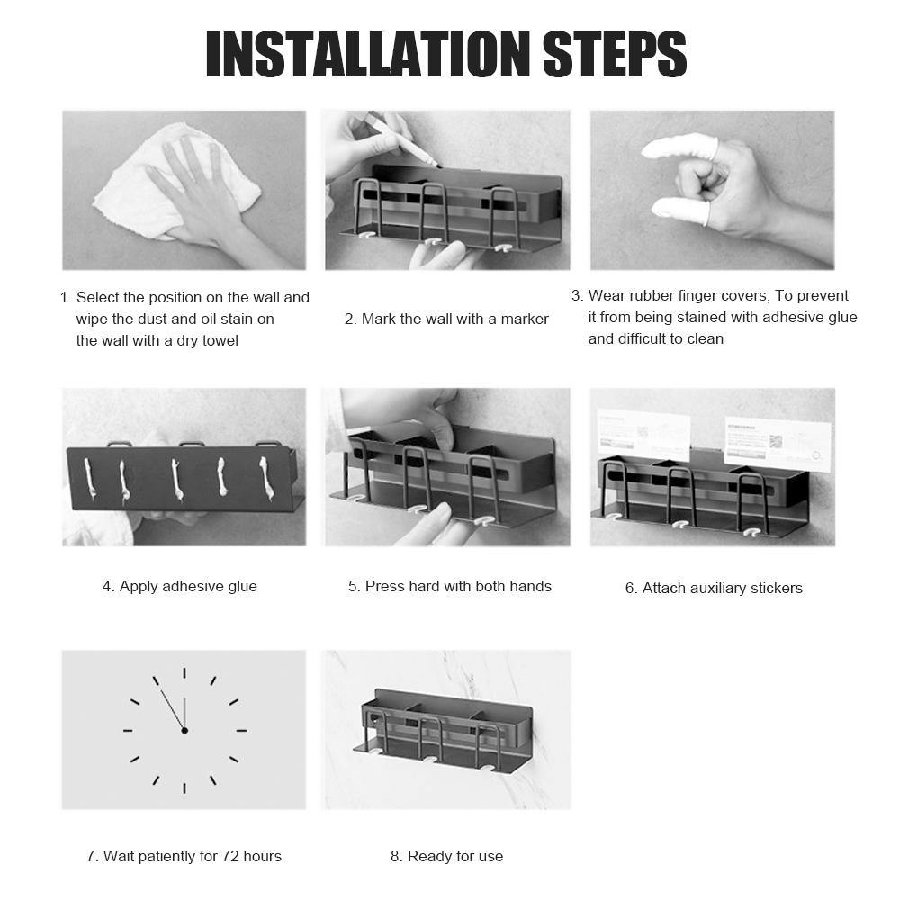 Органайзер настенный держатель для зубной пасты без дырокола полка для ванной комнаты из алюминиевого сплава экономит место аксессуары держатель для зубных щеток