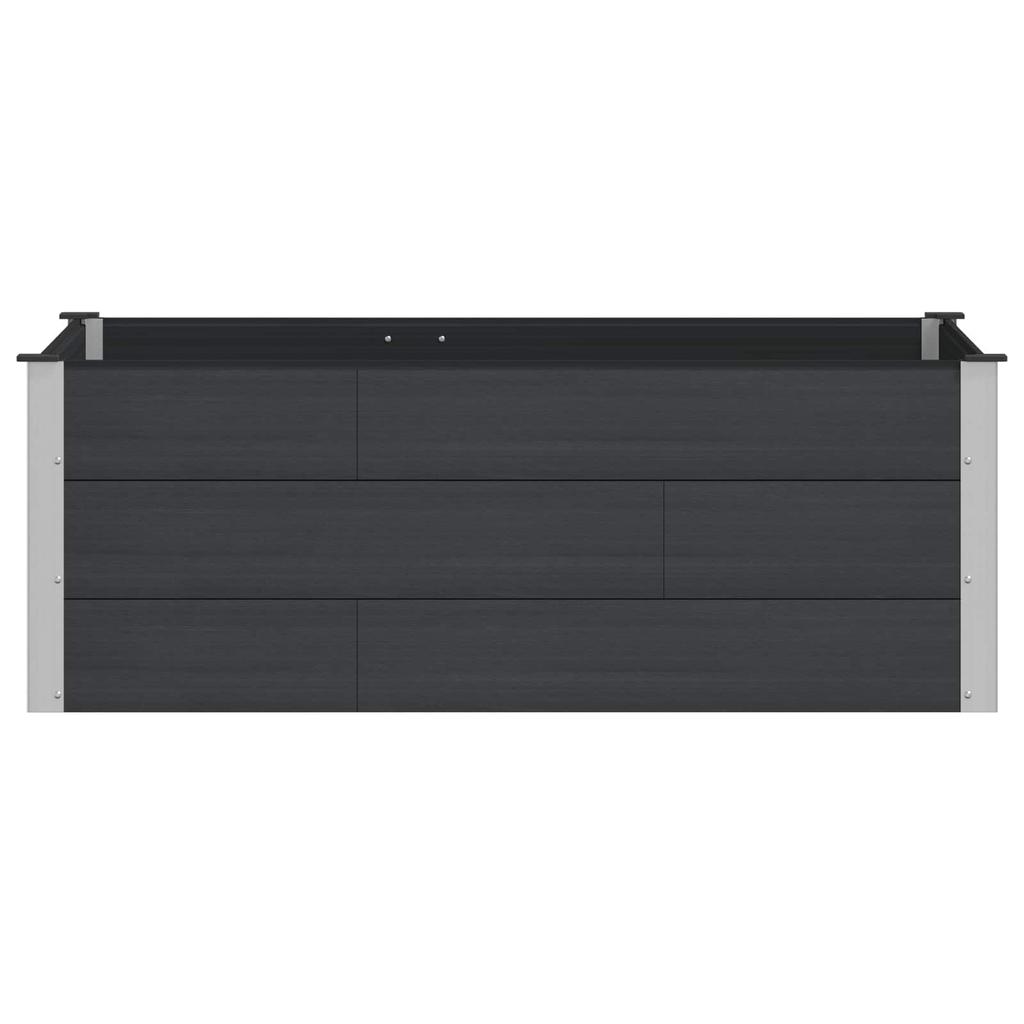 Raised Garden Bed Black 150 x 100 x 54 cm