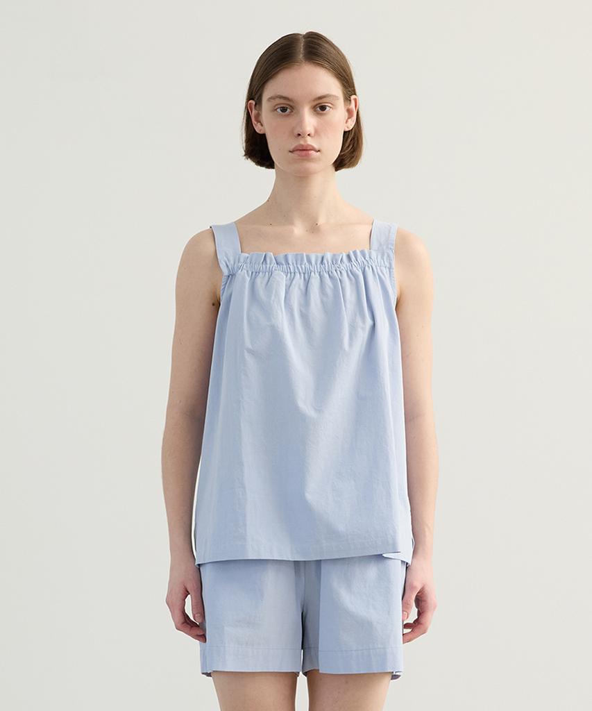 AVAM HOME Shirring Sleeveless Top Blue