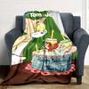 1pc Tom Jerry Flannel Blanket Soft Warm Throw for Home, Office, Travel, All-Season Cozy Bedding GiftL1124