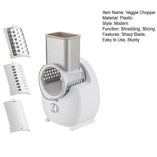 Electric Cheese Grater Detachable Electric Salad Maker Vegetable Cutter Vegetable Slicer BPA-Free Potato Scrubber Shredder