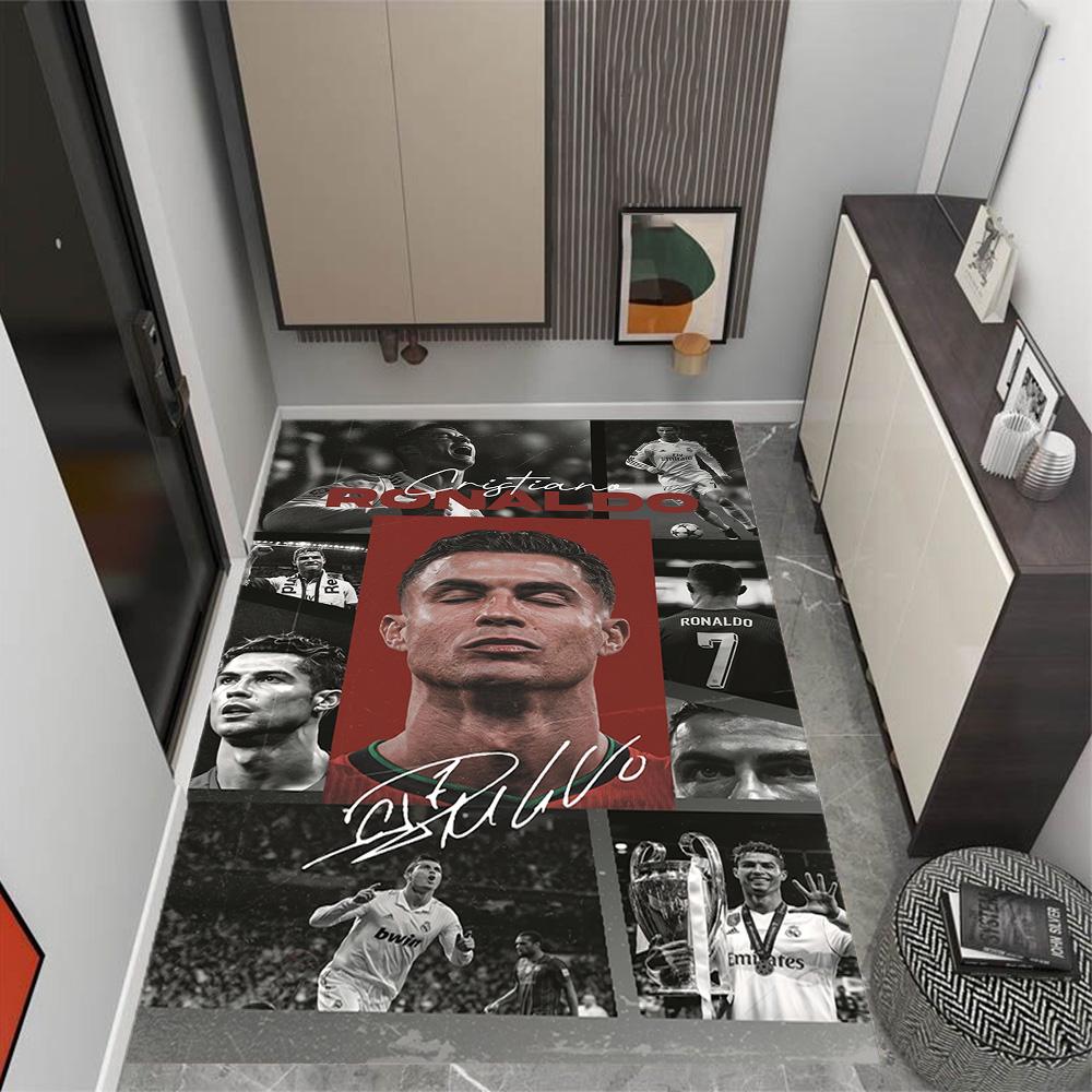 Cristiano Ronaldo's Trophy Showcase Floor Mat Design for Dining Room Hallway Playrooms Living Rooms Anti-slip Rug Decorate Offices