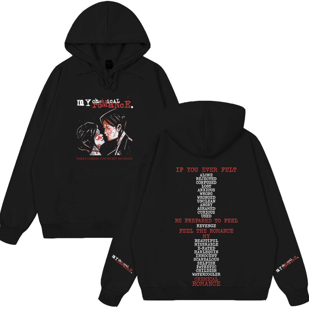 Худи панк-группы My Chemical Romance Женское Парное Зимнее Худи Хип-хоп Спортивный костюм 2025 Классическое Худи Модная Зимняя Свободная одежда