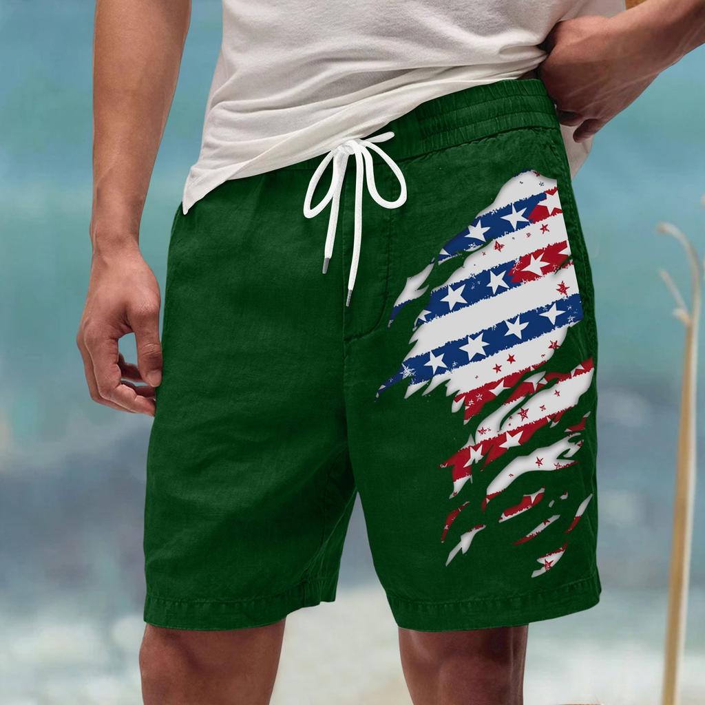 Мужские летние большие повседневные свободные спортивные брюки пляжные шорты